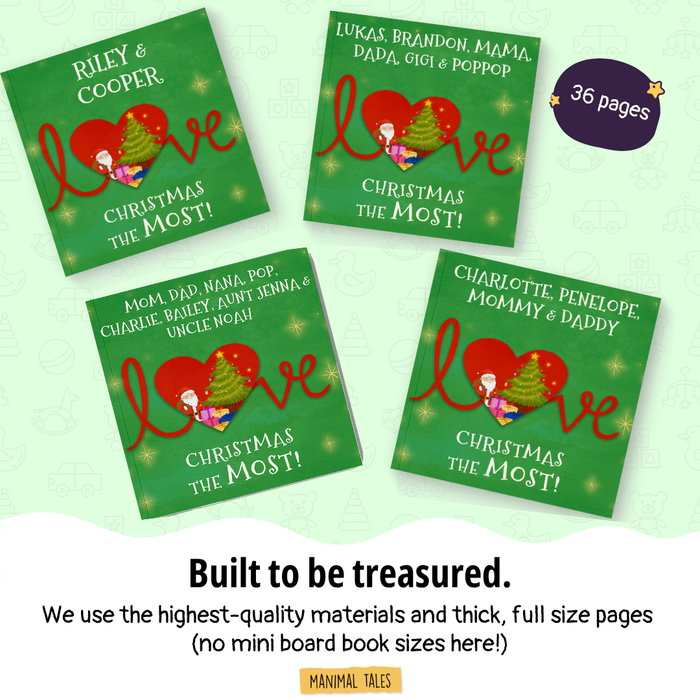 Interior preview 9 from We Love Christmas the MOST!, a personalized children’s book