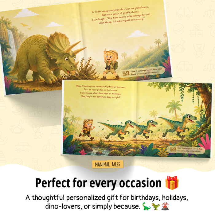 Interior preview 6 from My Dinosaur Adventure!, a personalized children’s book