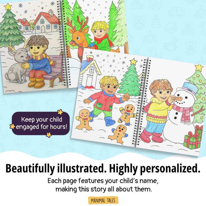 Interior preview 7 from My Christmas Coloring Book, a personalized children’s book