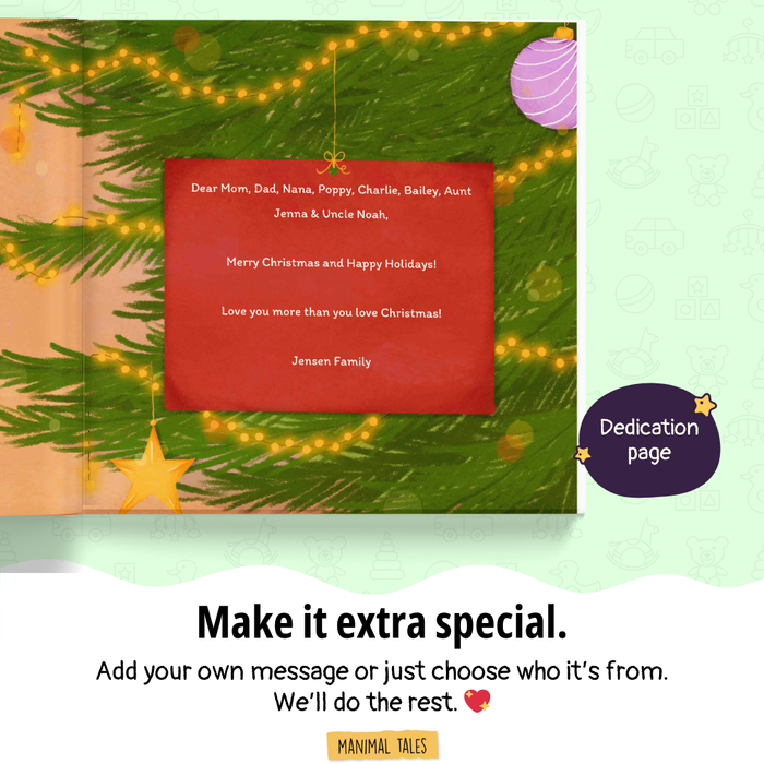 Interior preview 10 from We Love Christmas the MOST!, a personalized children’s book