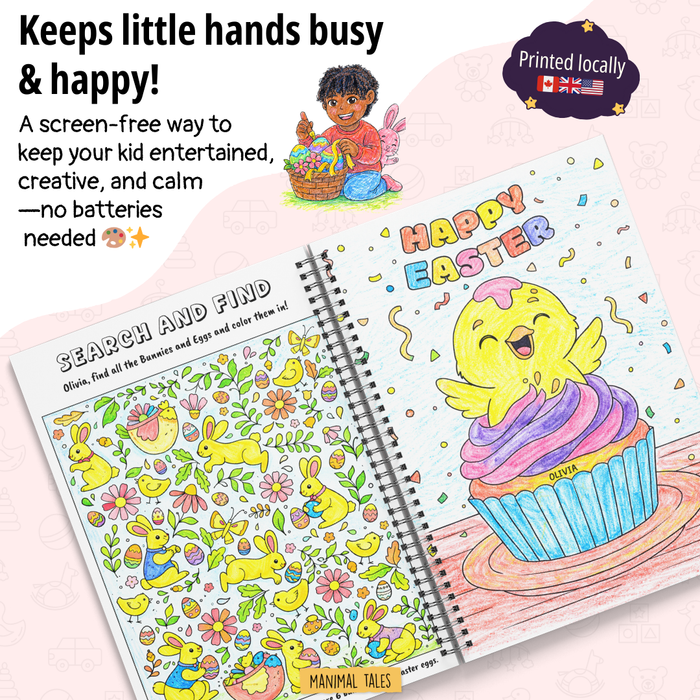 Interior preview 7 from My Easter Coloring Book, a personalized children’s book