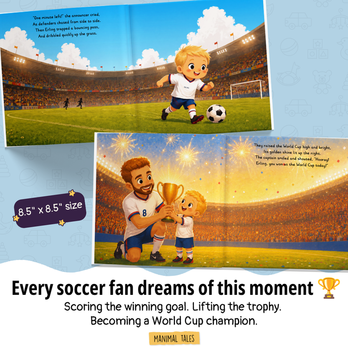 Interior preview 9 from I Win the World Cup!, a personalized children’s book