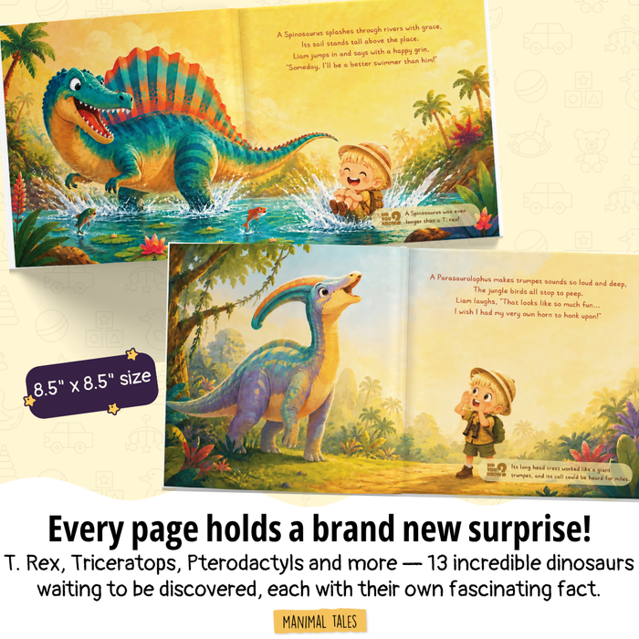 Interior preview 9 from My Dinosaur Adventure!, a personalized children’s book