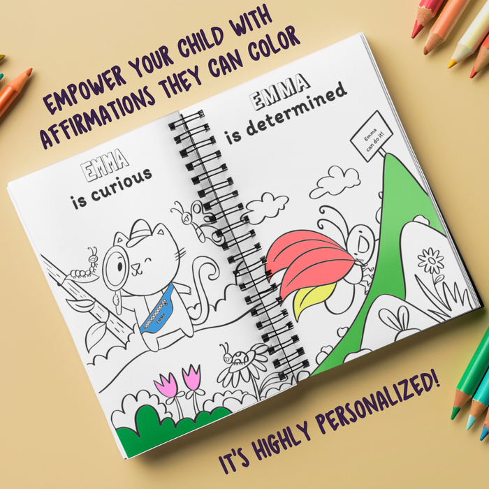 Interior preview 5 from My Amazing Affirmation Coloring Book, a personalized children’s book