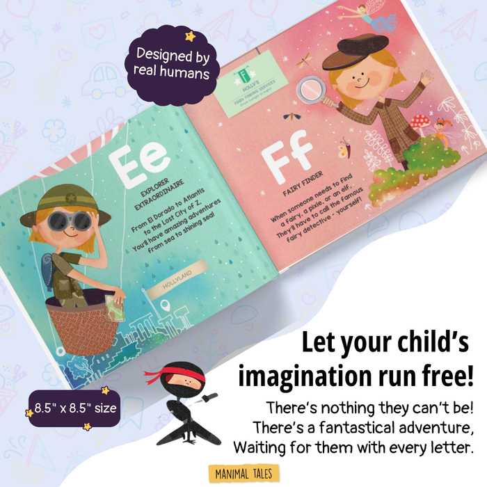 Interior preview 4 from ABC - What Will I Be?, a personalized children’s book