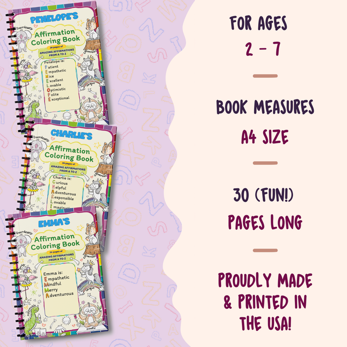 Interior preview 7 from My Amazing Affirmation Coloring Book, a personalized children’s book