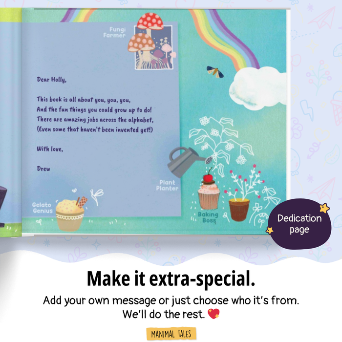 Interior preview 7 from ABC - What Will I Be?, a personalized children’s book