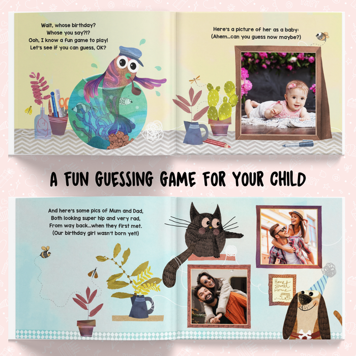 Interior preview 4 from My Happy Birthday *PhotoStory*, a personalized children’s book