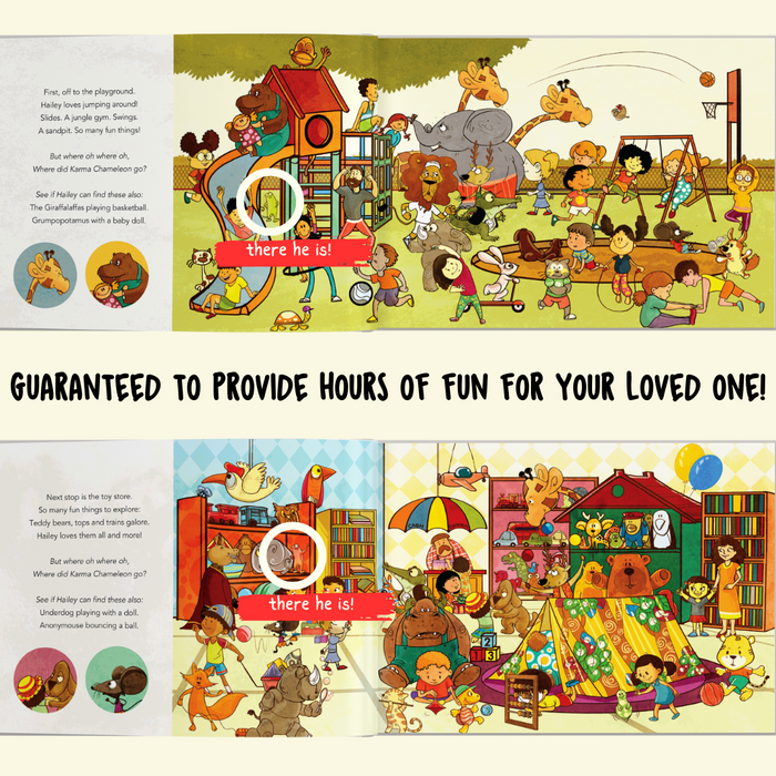 Interior preview 4 from Where is KarmaChameleon?, a personalized children’s book