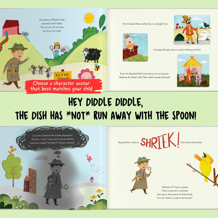 Interior preview 4 from You the Detective and the Case of the Disappearing Dish, a personalized children’s book