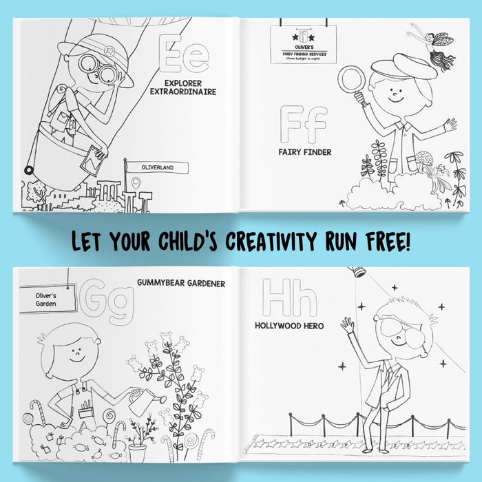 Interior preview 5 from ABC - What Will I Be? (The Coloring Book!), a personalized children’s book