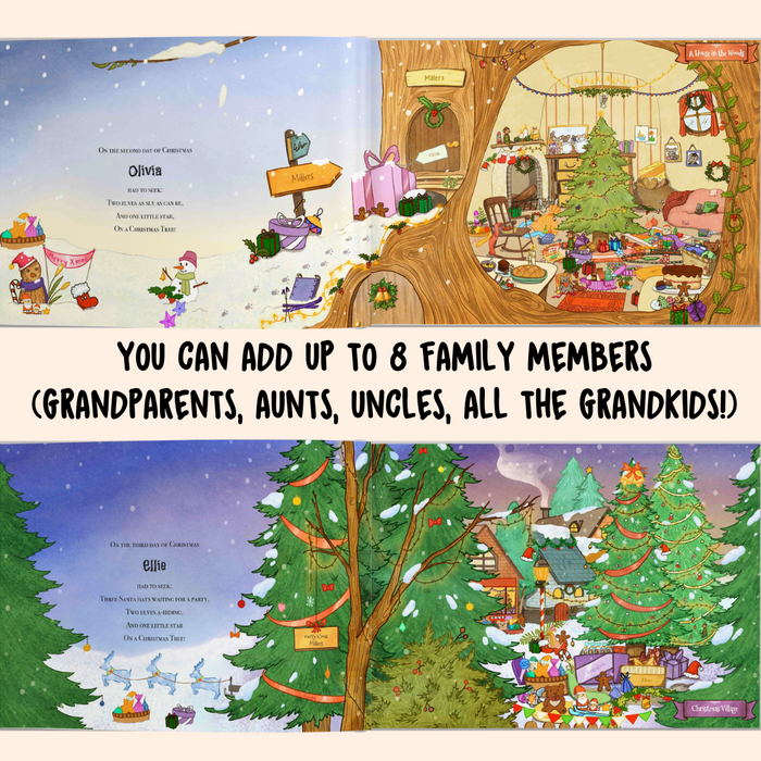 Interior preview 4 from 12 Days of Christmas Seek and Find Family Book, a personalized children’s book