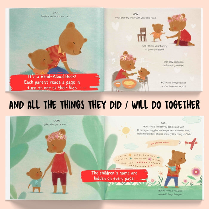 Interior preview 5 from Kids, We Love You!, a personalized children’s book