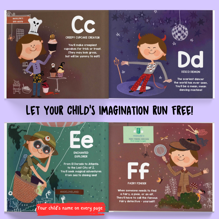 Interior preview 4 from ABC - What Will I Be (Spooky Version!), a personalized children’s book