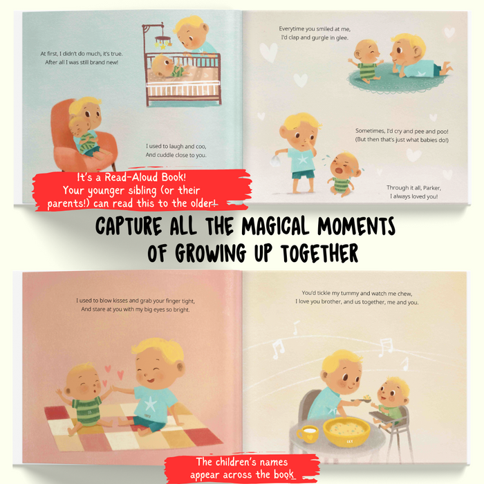 Interior preview 4 from Me and my Older Sibling, a personalized children’s book