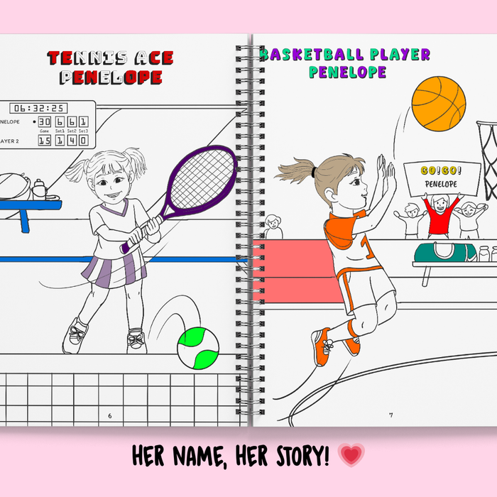 Interior preview 5 from My Coloring Book, Just For Me! (For Girls), a personalized children’s book