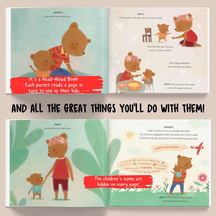 Interior preview 5 from Grandkids, We Love You!, a personalized children’s book