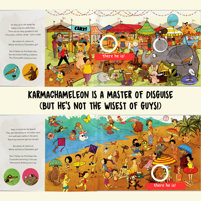 Interior preview 5 from Where is KarmaChameleon?, a personalized children’s book