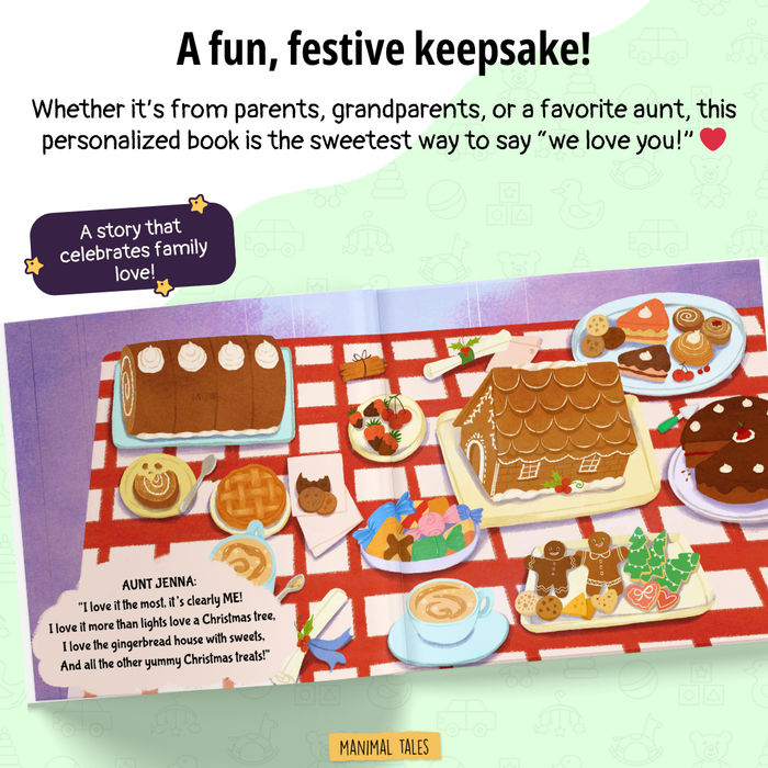 Interior preview 5 from We Love Christmas the MOST!, a personalized children’s book
