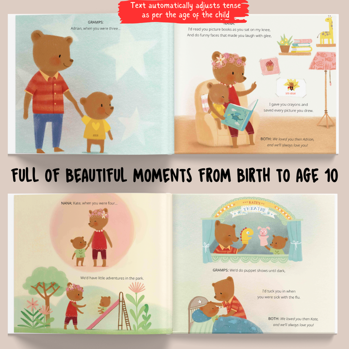 Interior preview 6 from Grandkids, We Love You!, a personalized children’s book