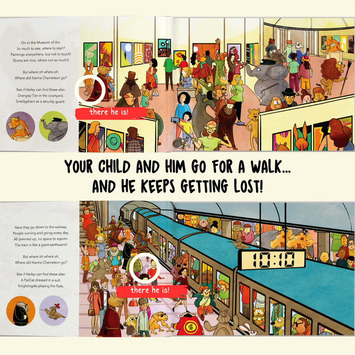 Interior preview 6 from Where is KarmaChameleon?, a personalized children’s book