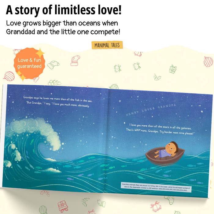 Interior preview 4 from I Love Grandpa The Most, a personalized children’s book