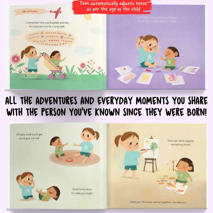 Interior preview 5 from My Younger Sibling and Me, a personalized children’s book