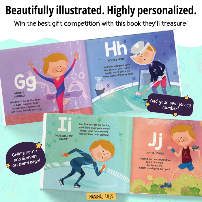 Interior preview 5 from ABC - What Will I Be: Sports Edition!, a personalized children’s book