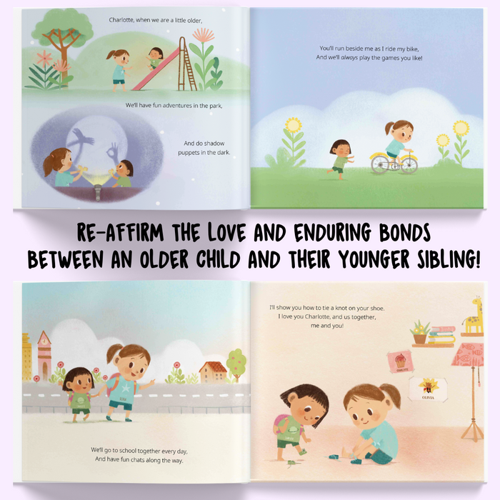 Interior preview 6 from My Younger Sibling and Me, a personalized children’s book