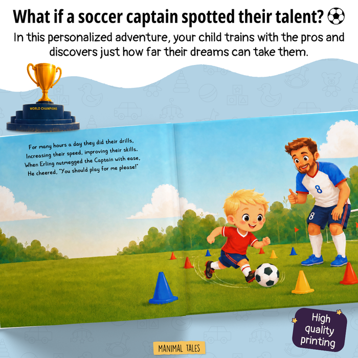 Interior preview 4 from I Win the World Cup!, a personalized children’s book