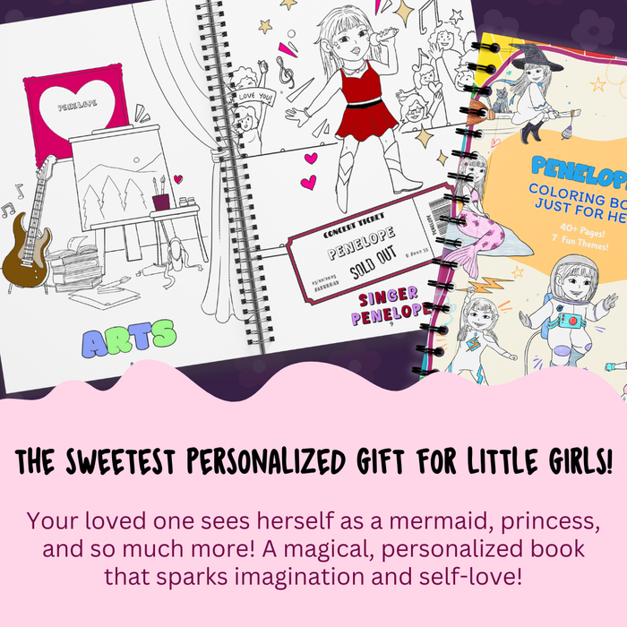 Interior preview 7 from My Coloring Book, Just For Me! (For Girls), a personalized children’s book