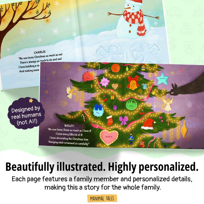 Interior preview 6 from We Love Christmas the MOST!, a personalized children’s book
