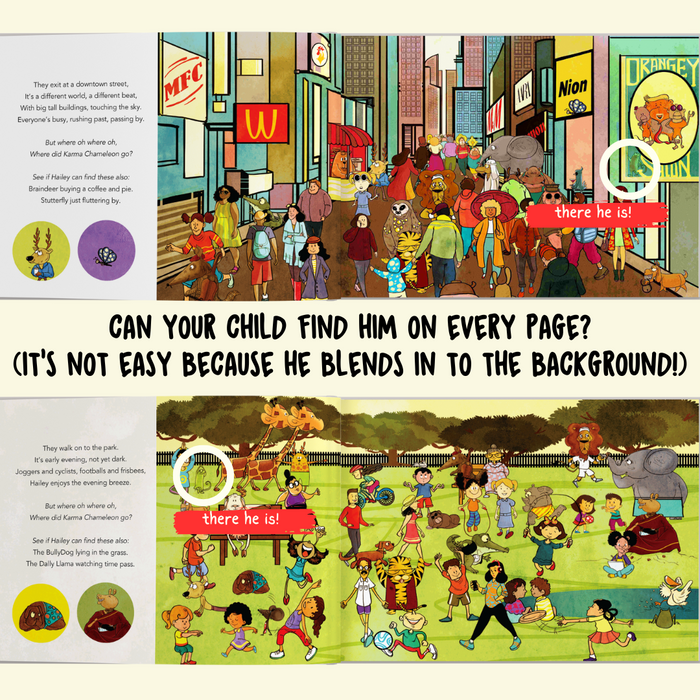 Interior preview 7 from Where is KarmaChameleon?, a personalized children’s book
