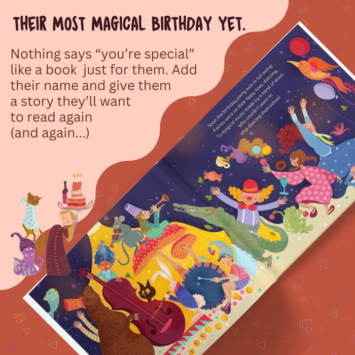 Interior preview 7 from My Magical, Amazing, Fabulous Birthday Party, a personalized children’s book