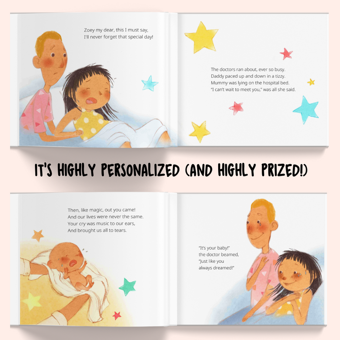 Interior preview 6 from Your Baby's Story: The Sibling Version, a personalized children’s book