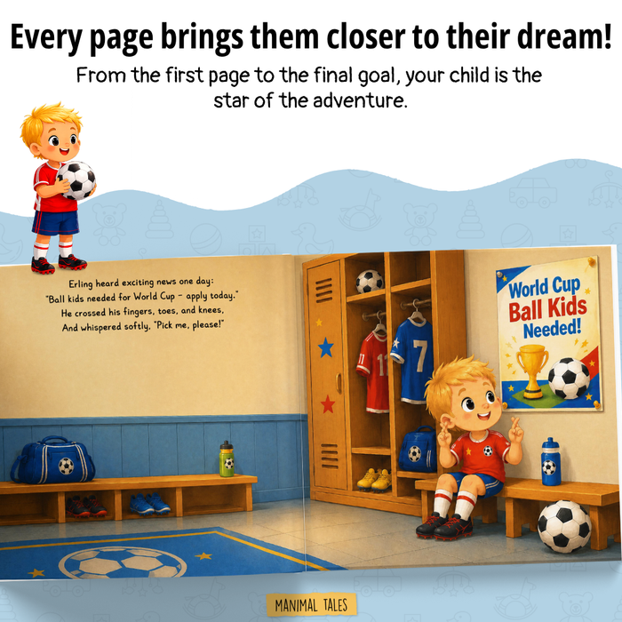 Interior preview 5 from I Win the World Cup!, a personalized children’s book