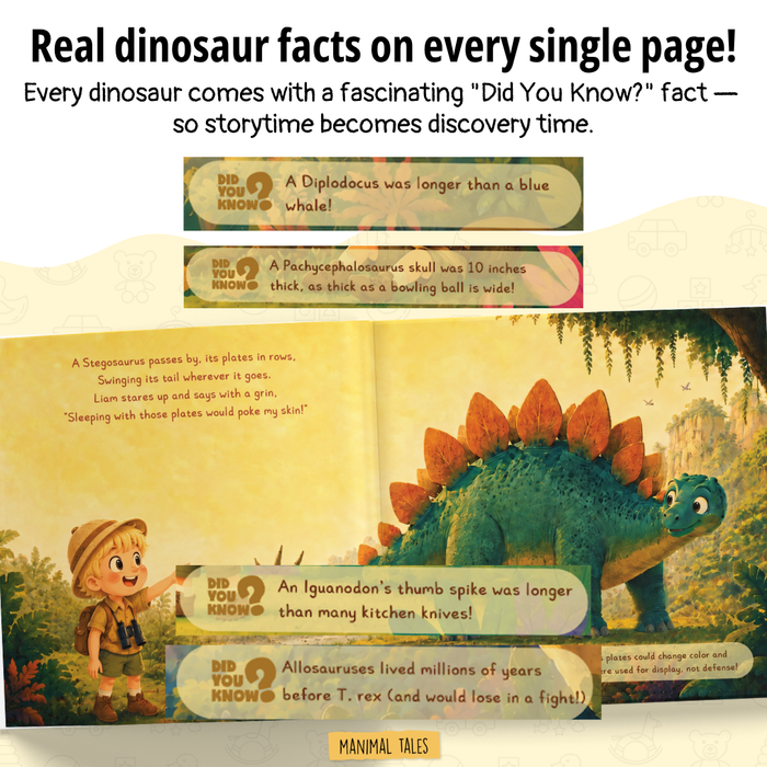 Interior preview 4 from My Dinosaur Adventure!, a personalized children’s book