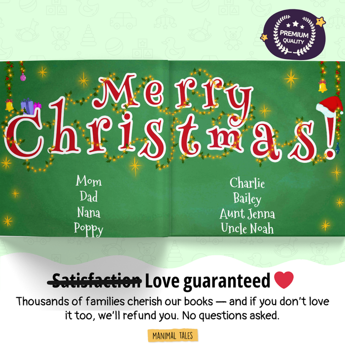 Interior preview 8 from We Love Christmas the MOST!, a personalized children’s book
