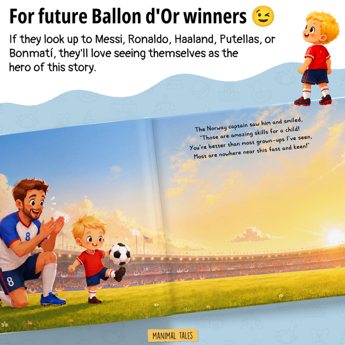 Interior preview 6 from I Win the World Cup!, a personalized children’s book