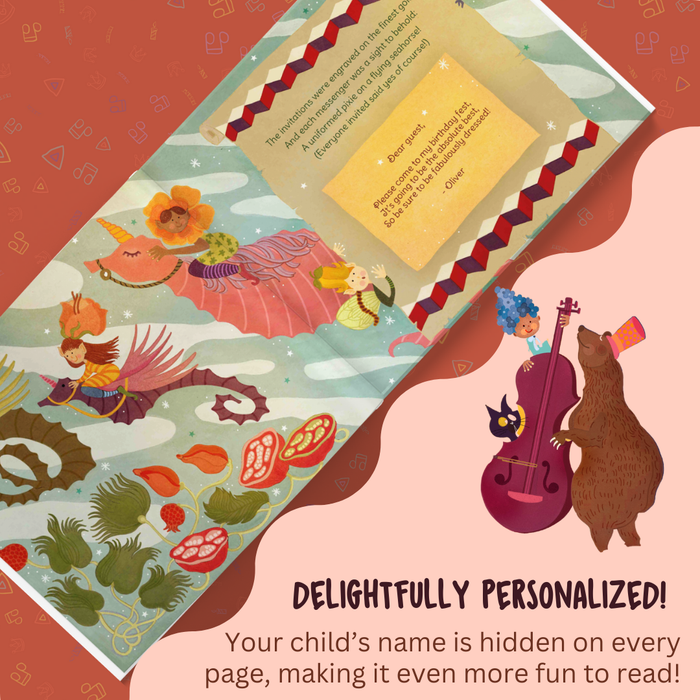 Interior preview 5 from My Magical, Amazing, Fabulous Birthday Party, a personalized children’s book